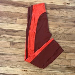 Athleta leggings size small women - maroon/red